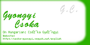 gyongyi csoka business card